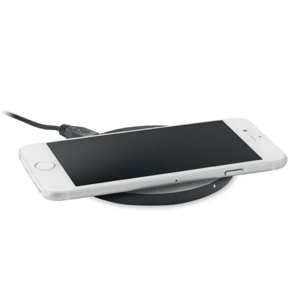 RUNDO Round wireless charger bamboo Black