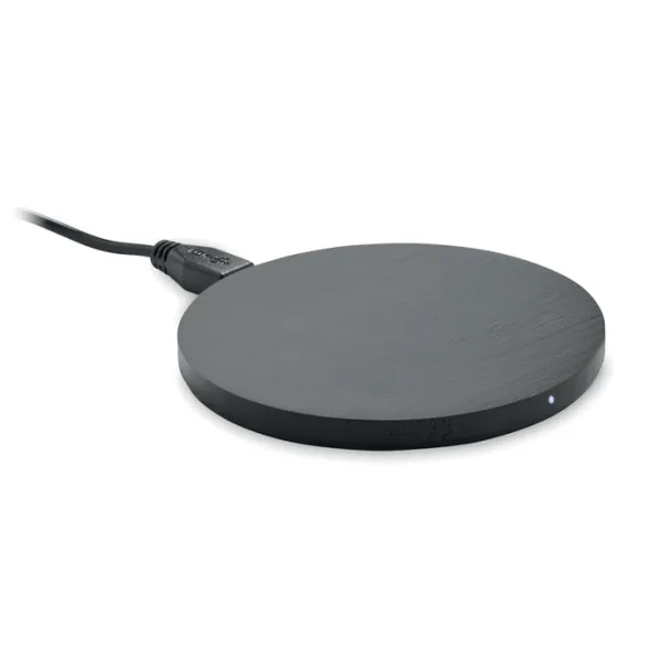 RUNDO Round wireless charger bamboo Black