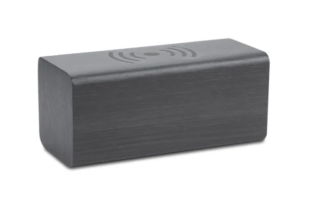 CORNELL Desk clock with wireless charger Crna