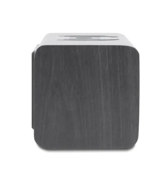 CORNELL Desk clock with wireless charger Crna