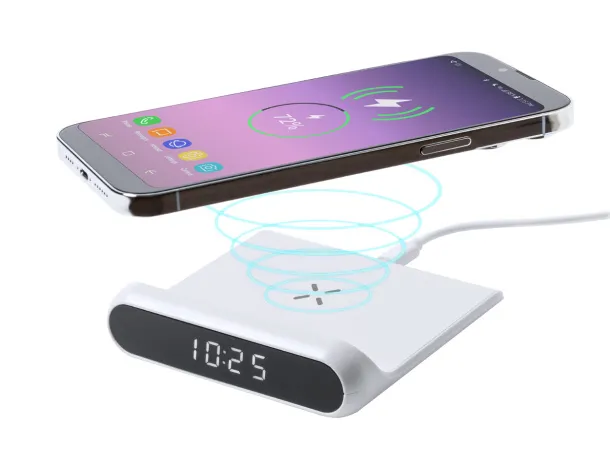 Thumal alarm clock wireless charger White