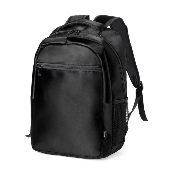  Recycled nylon laptop backpack 15" black