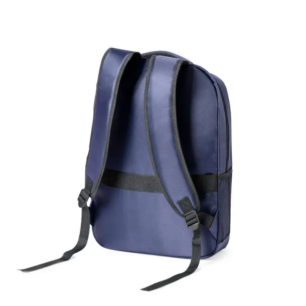  Recycled nylon laptop backpack 15" navy blue