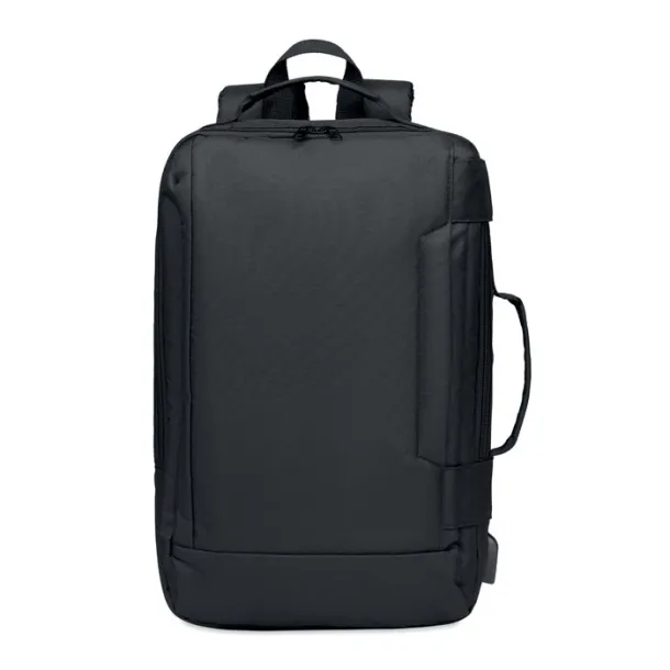 SINGAPORE Computer backpack in 300D RPET Black