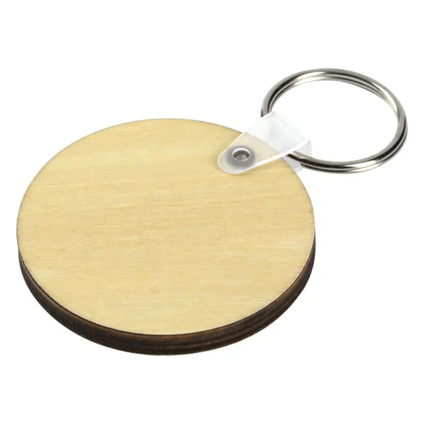 SUBLI PLY R5 Keyring made of plywood Cream Bež