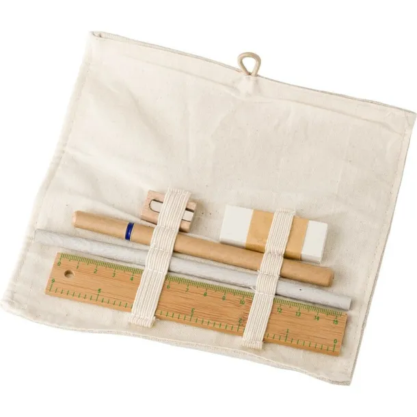  School set, pencil case khaki