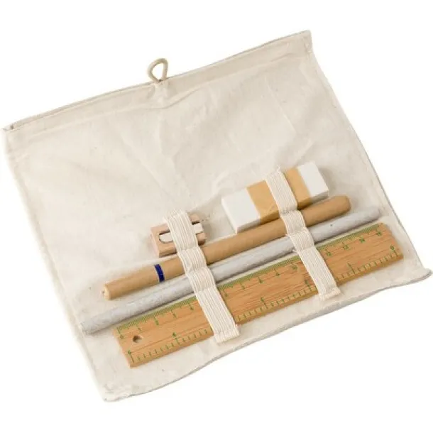  School set, pencil case khaki