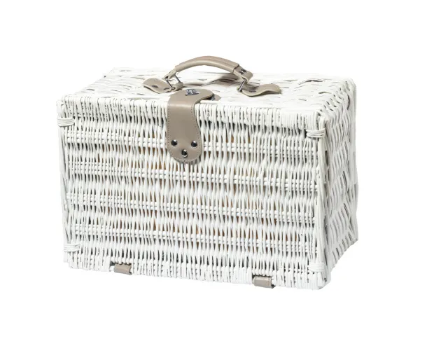 Midland wicker picninc basket White