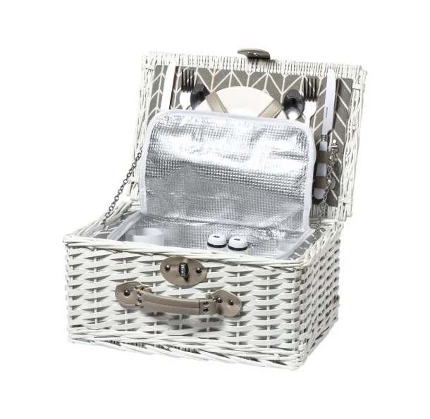 Midland wicker picninc basket White