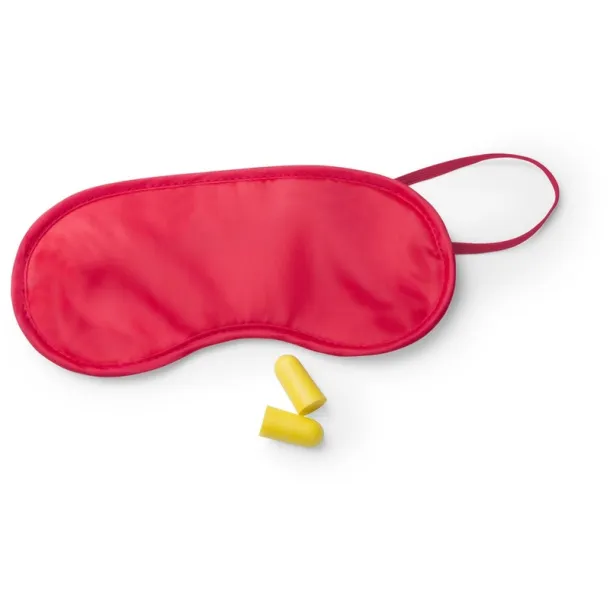  Travel set, eye mask, ear plugs red