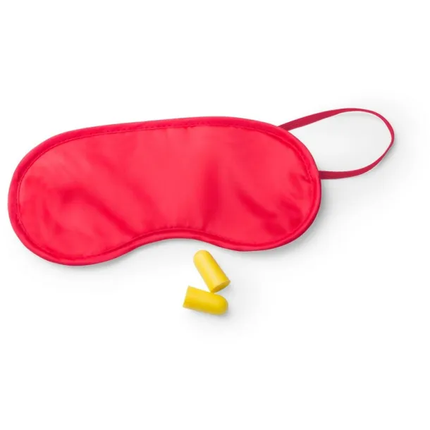  Travel set, eye mask, ear plugs red