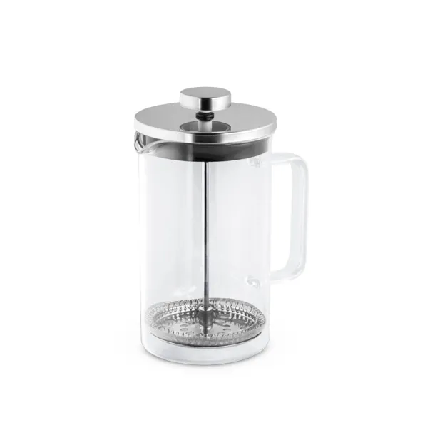 JENSON 600 ml glass coffee maker Silver