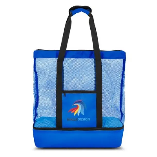 Maxwell RPET beach bag, shopping bag, cooler bag Mornarski plava