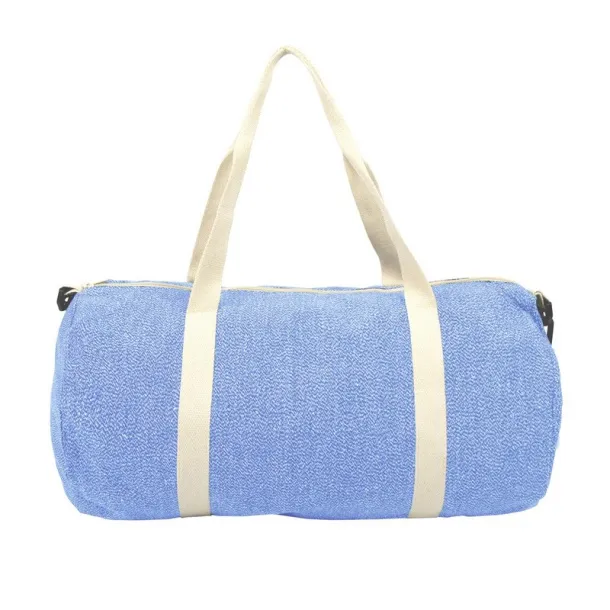 Asha Recycled cotton and recycled polyester sports, travel bag B'RIGHT Plava