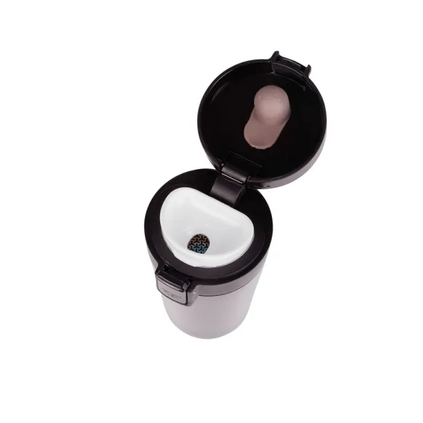  Thermo mug 280 ml with sieve stopping dregs Crna