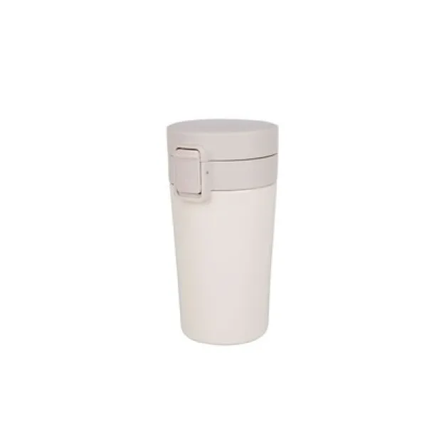  Thermo mug 280 ml with sieve stopping dregs beige