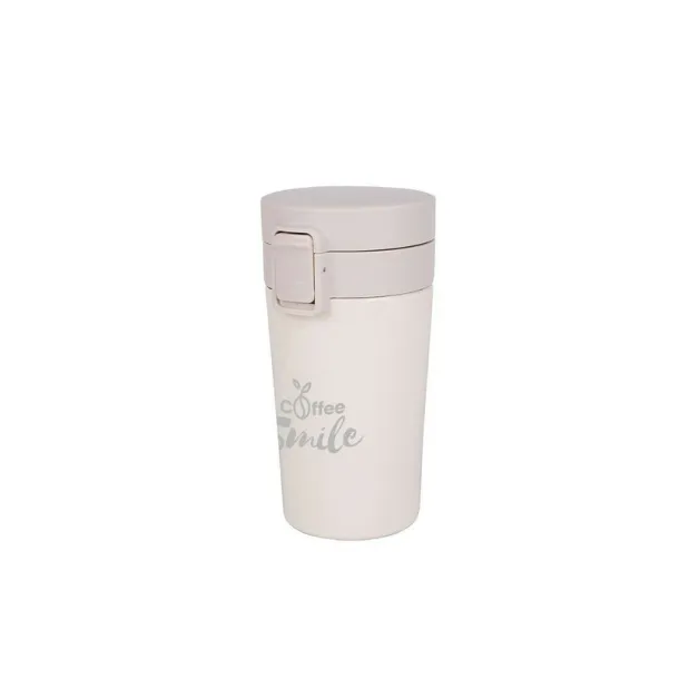  Thermo mug 280 ml with sieve stopping dregs beige