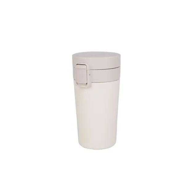  Thermo mug 280 ml with sieve stopping dregs beige