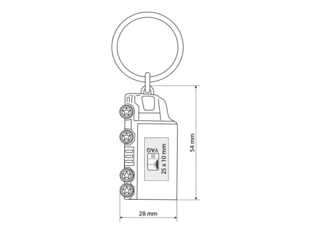 CARGO metal key holder Sjajni metal