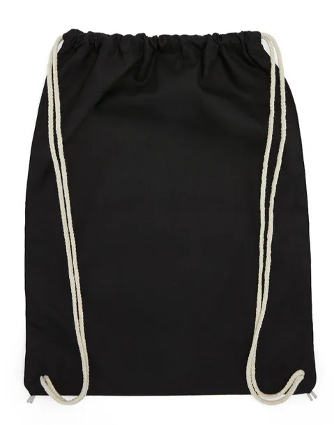  Baby Canvas Cotton Drawstring Backpack - SG Accessories - BAGS Black
