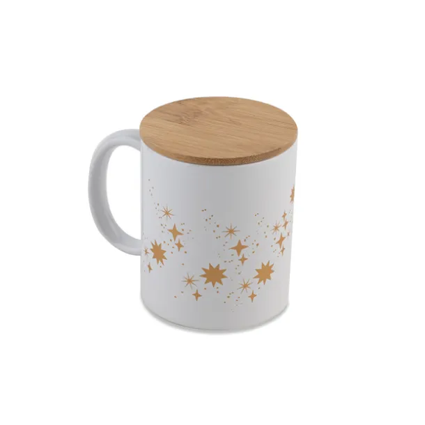 HELLO CHRISTMAS ceramic mug White