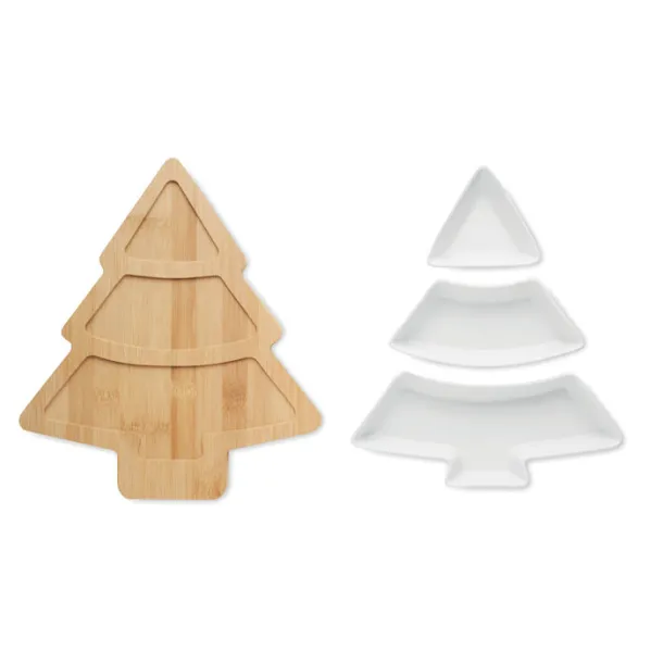 VIRAM Christmas tree serving tray White