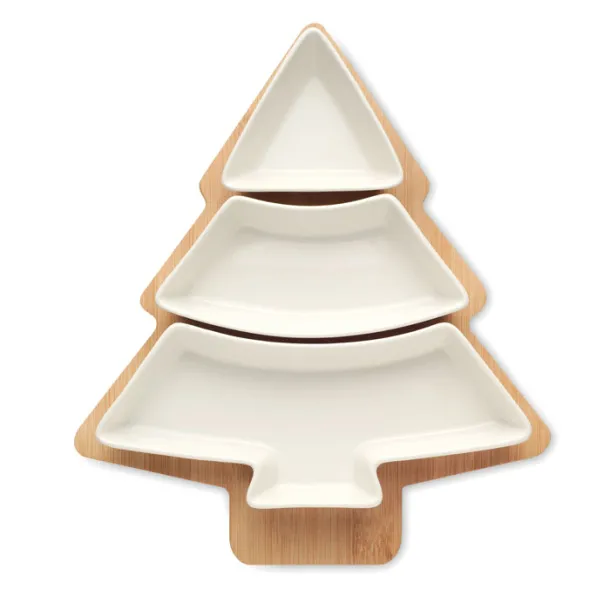 VIRAM Christmas tree serving tray White