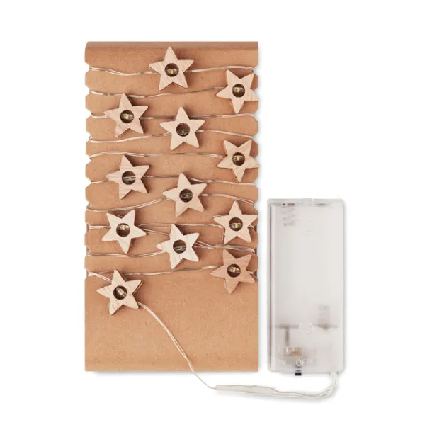 MILKY WAY String with 20 star lights Wood