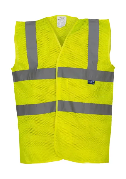  Fluo Open Mesh Waistcoat - Yoko Fluo Yellow