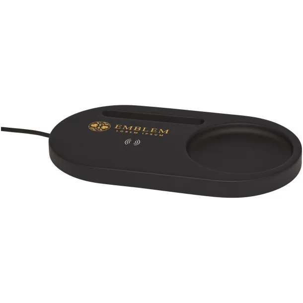 Klip 5W wireless charging desk organizer - Avenue Crna