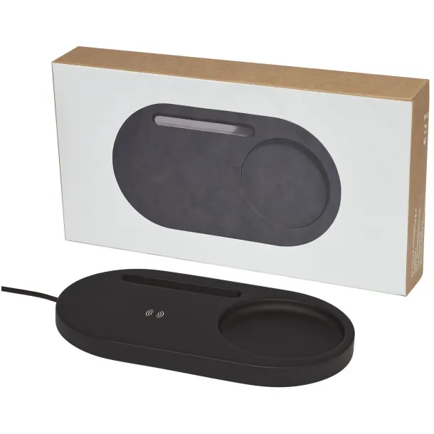 Klip 5W wireless charging desk organizer - Avenue Crna