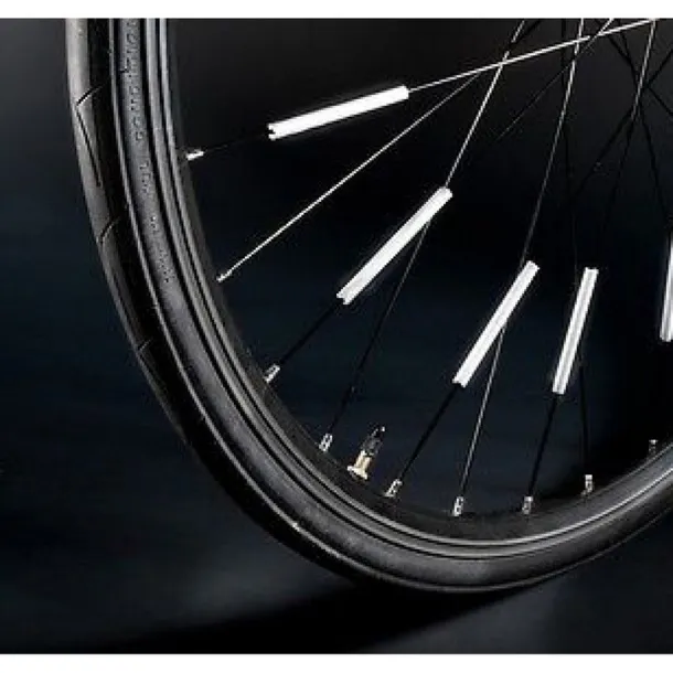 Reflective bicycle overlay to spokes Srebrna