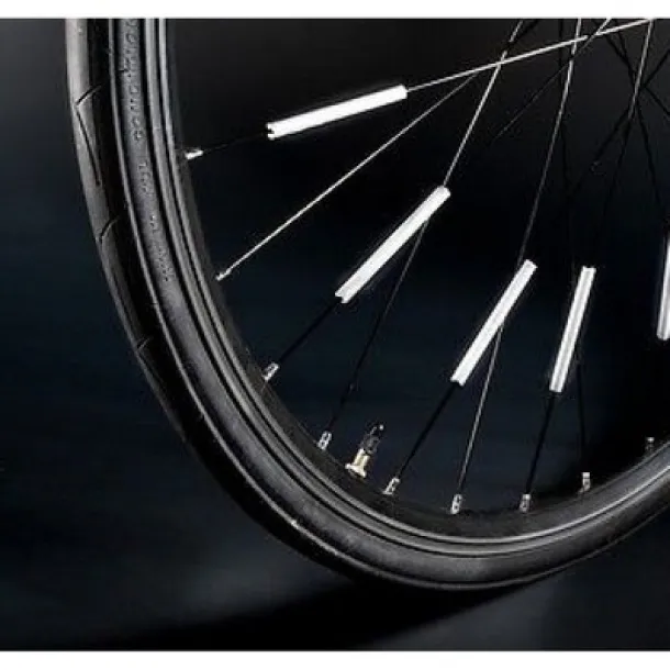  Reflective bicycle overlay to spokes silver