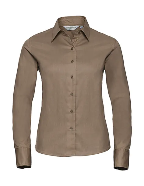  Ladies' Classic Twill Shirt LS - Russell Collection Khaki