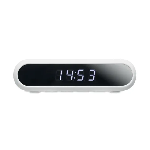 MASSITU Wireless charger and LED clock White