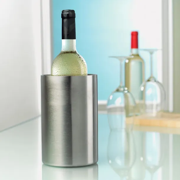 COOLIO Stainless steel bottle cooler Matt Silver