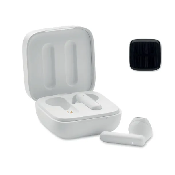 SONORA TWS earbuds with solar charger White