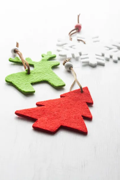 Fantasy Christmas tree ornament, snowflake White