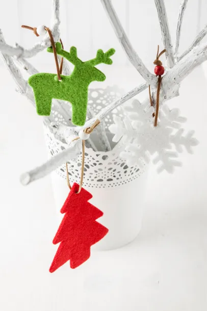 Yamra Christmas tree ornament, snowflake Red