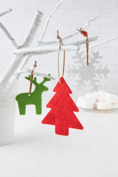 Yamra Christmas tree ornament, snowflake Red