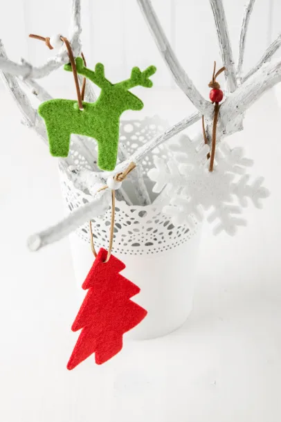 Yamra Christmas tree ornament, snowflake Red
