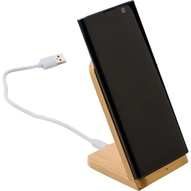  Wireless charger 5W, phone stand wood