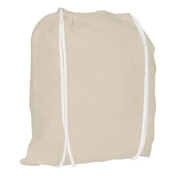  Cotton drawstring bag beige