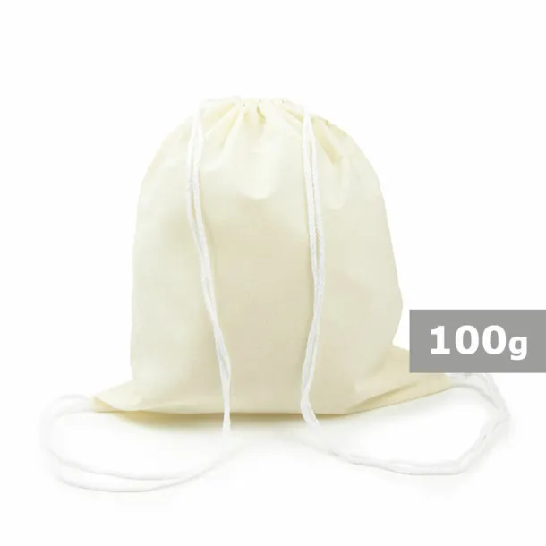  Cotton drawstring bag beige