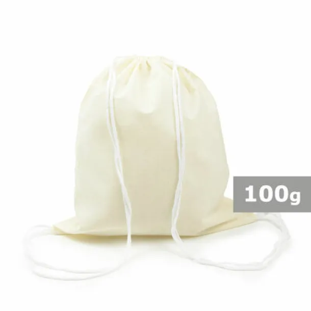  Cotton drawstring bag beige