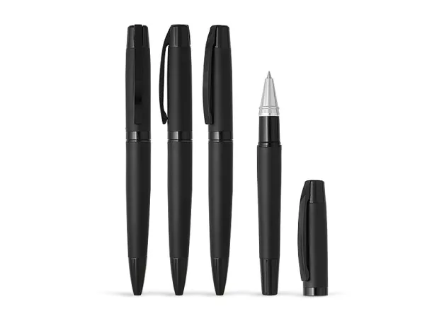 PANTERA Regent metal ball pen and roller pen set - REGENT Black