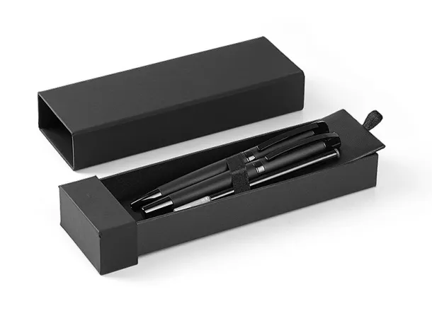 PANTERA Regent metal ball pen and roller pen set - REGENT Black