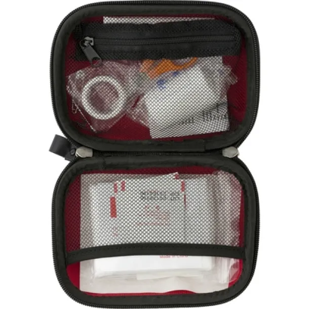  First aid kit in pouch, 16 pcs red