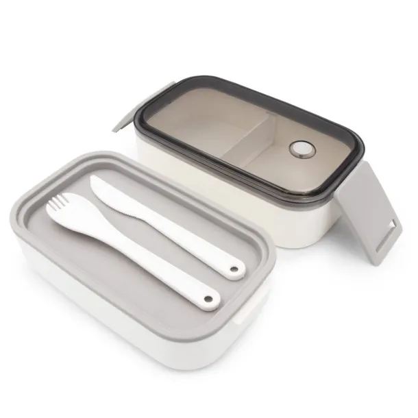 Lunch boxes 2 pcs, 2x700 ml, cutlery Bijela