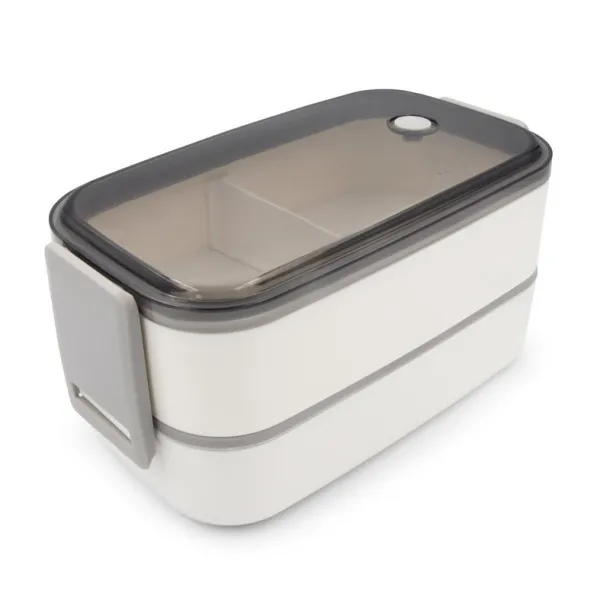  Lunch boxes 2 pcs, 2x700 ml, cutlery white